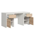 Executive desk Kaspian, white / sonoma oak order